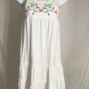 Carter's white floral ruffled dress size 8